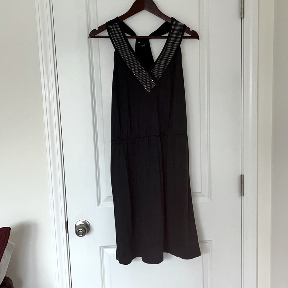 Gap V Neck Dress with Rhinestone Detail